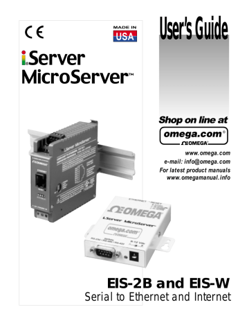 OMEGA EIS 2B, EIS W User's Guide | Manualzz
