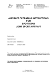 SPORTSTAR Operating Instructions