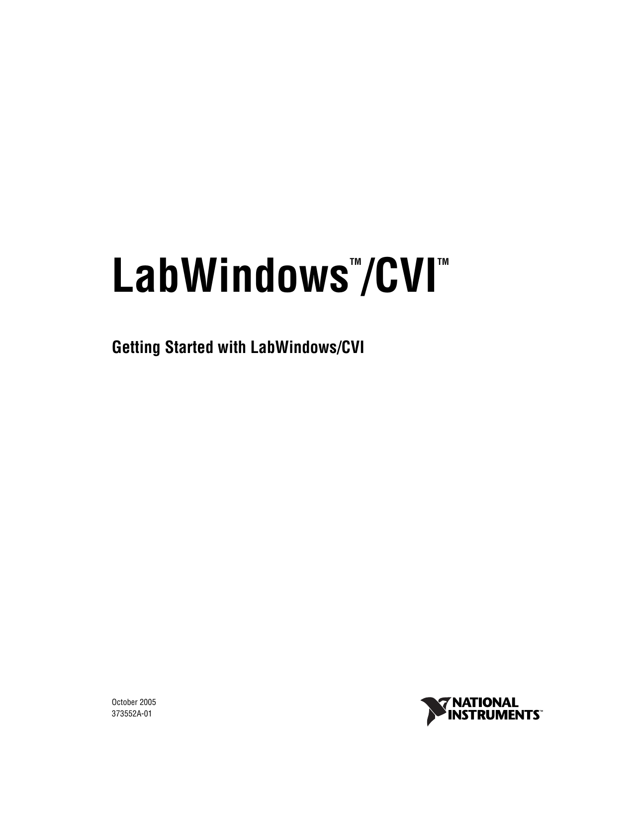 Getting Started with LabWindows/CVI Manualzz