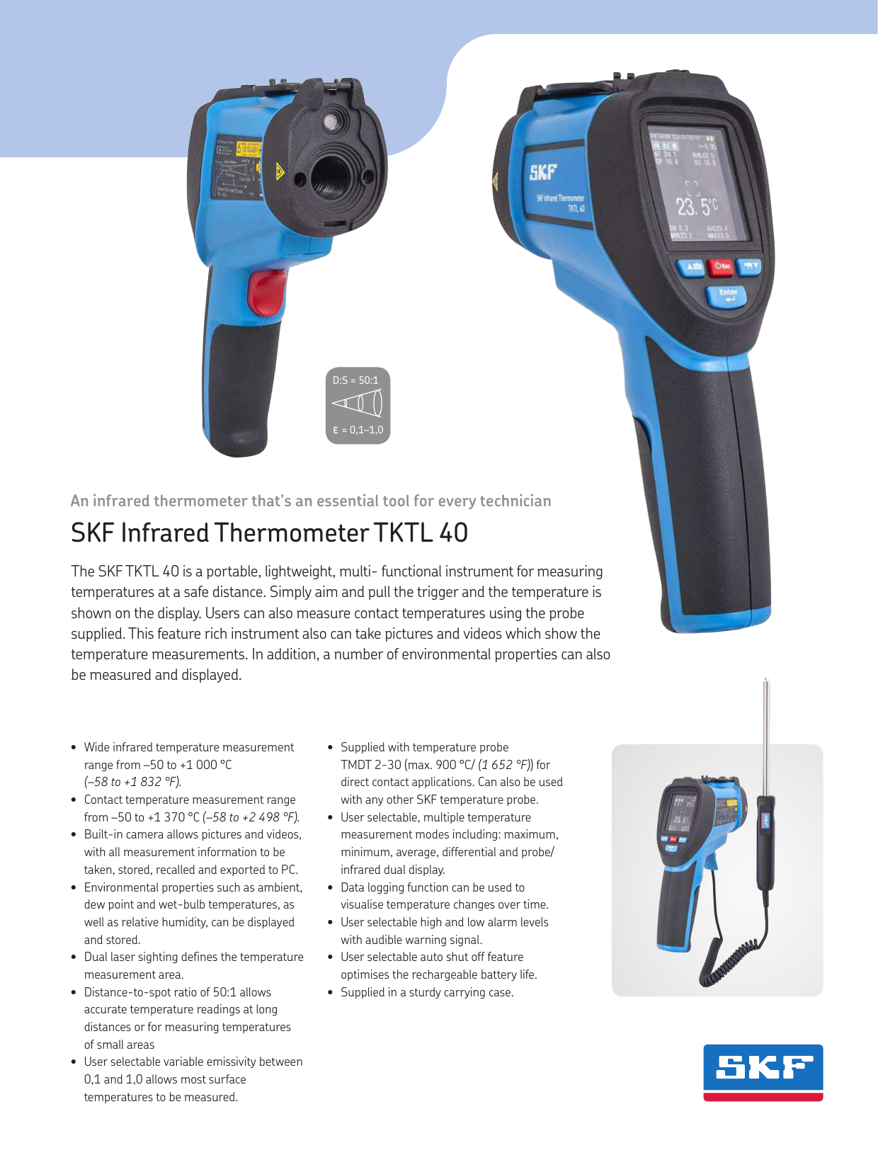 SKF TKDT 10 Handheld Thermometer