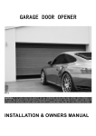 Garage Door Opener PAX-2 Installation &amp; Owners Manual