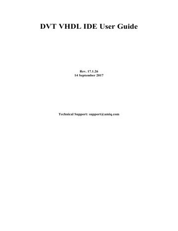 Dvt Vhdl Ide User Guide Manualzz