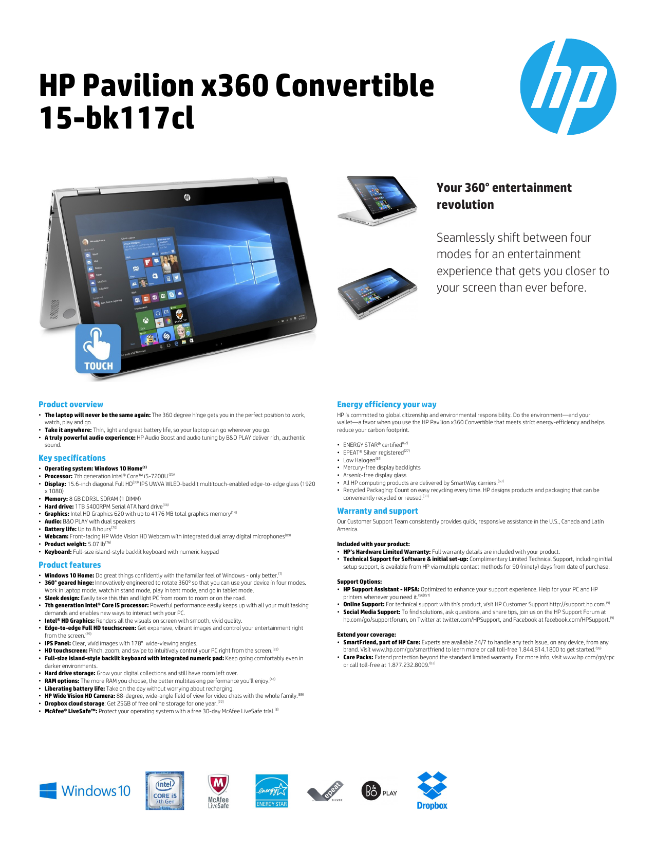 hp pavillion x360 owner manuals