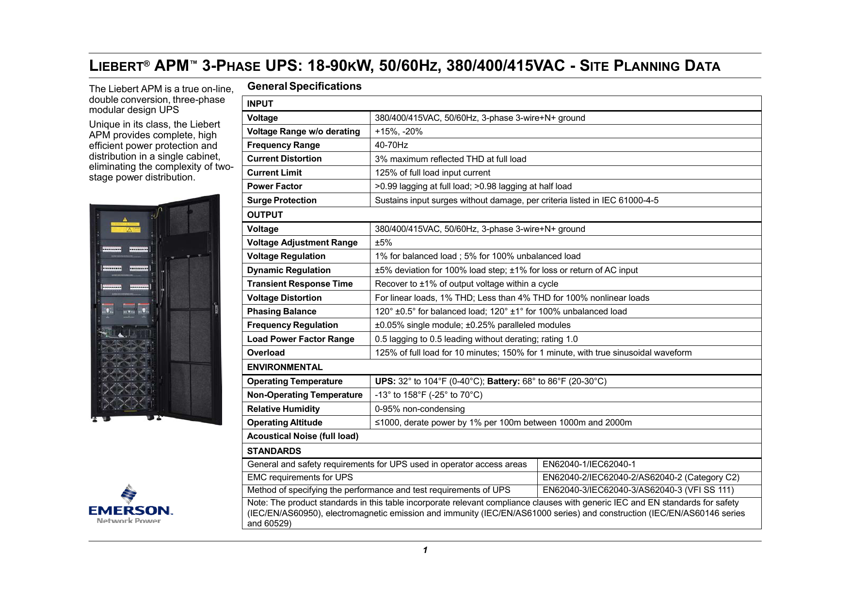 liebert apm 3 phase ups Manualzz