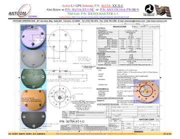 Active L1 Gps Antenna P N 3g15a Xx X C Also Know Manualzz