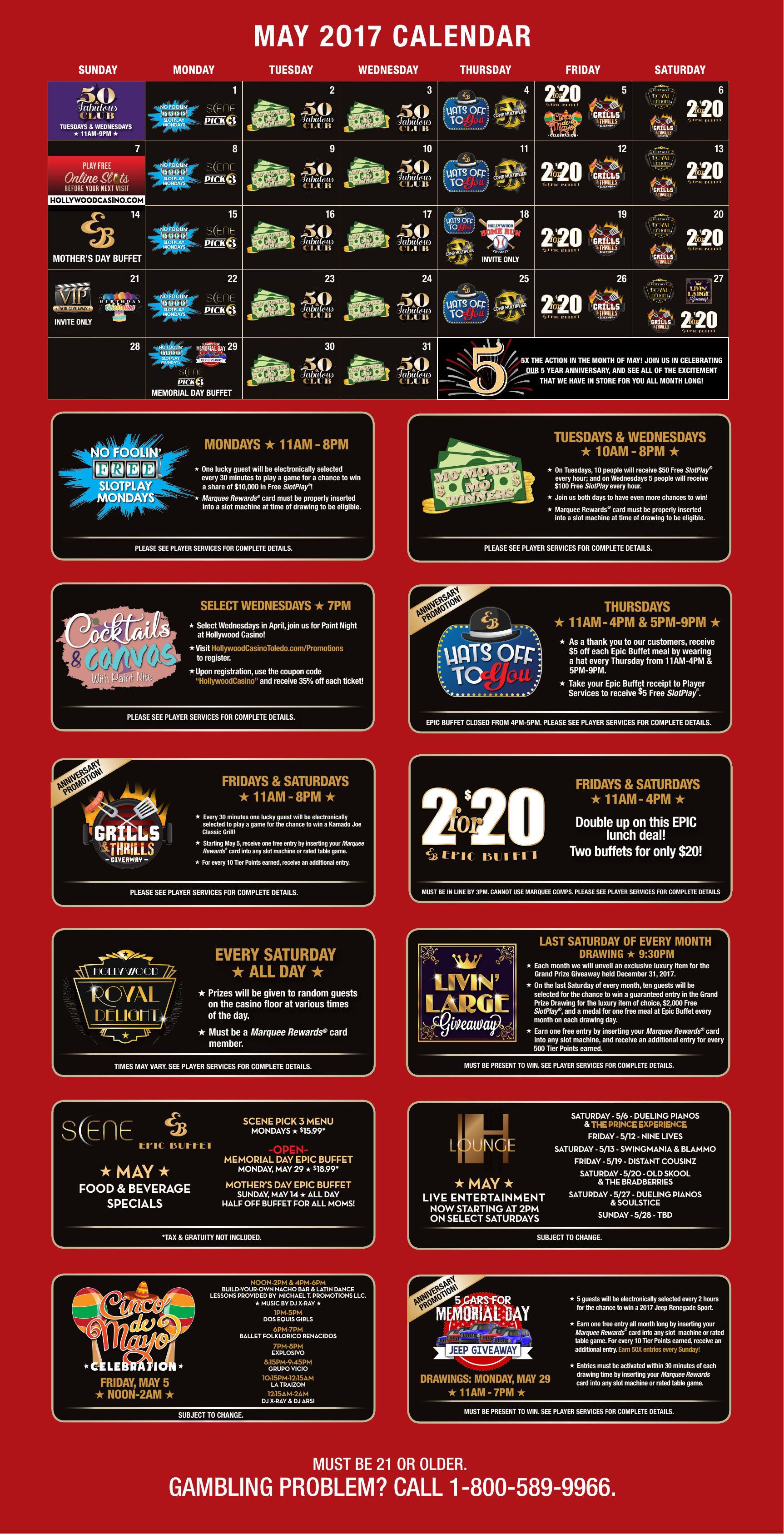 Hollywood casino toledo poker schedule