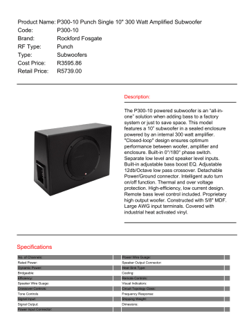 P300-10 Punch Single 10\
