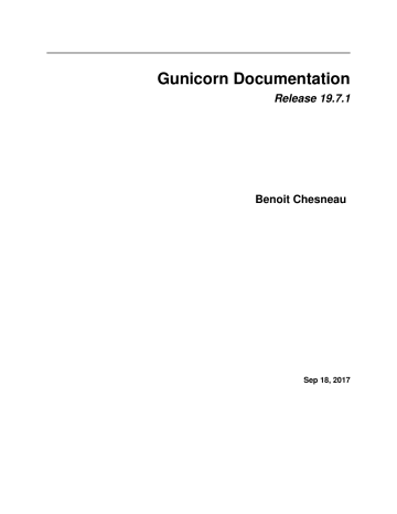 Gunicorn Documentation | Manualzz