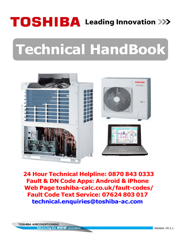 Technical Handbook Toshiba Air Conditioning Manualzz