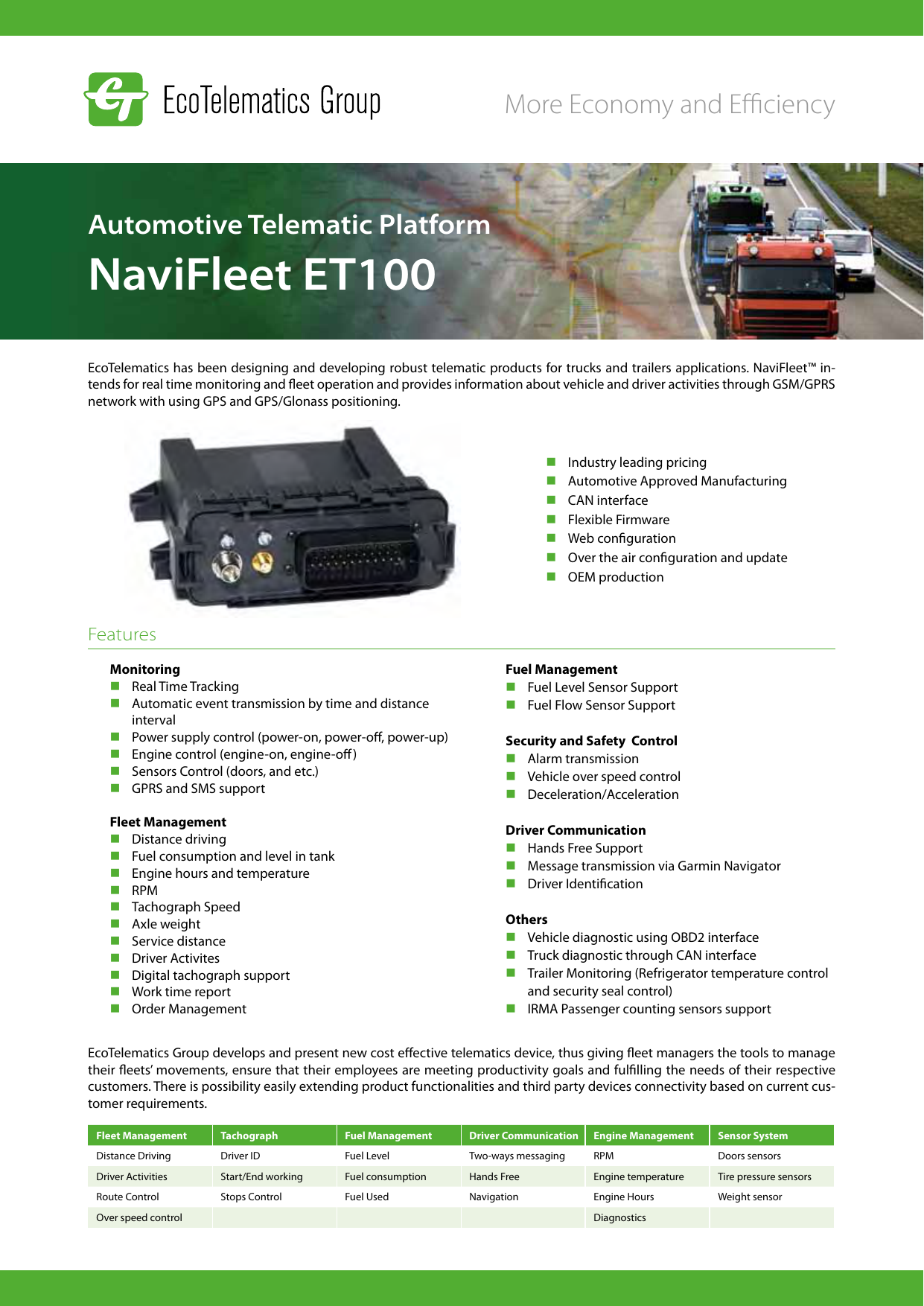 NaviFleet ET100 | Manualzz