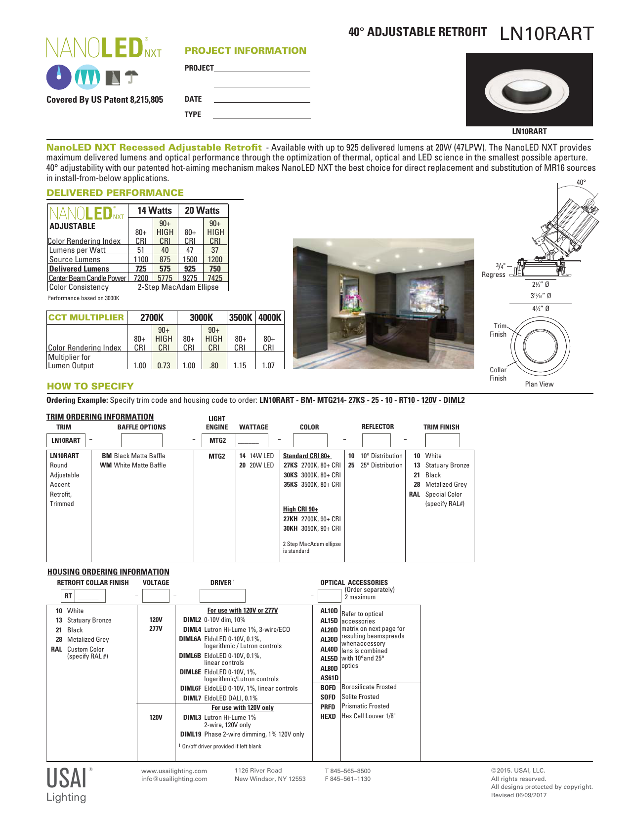 Spec Sheet Usai Lighting Manualzz