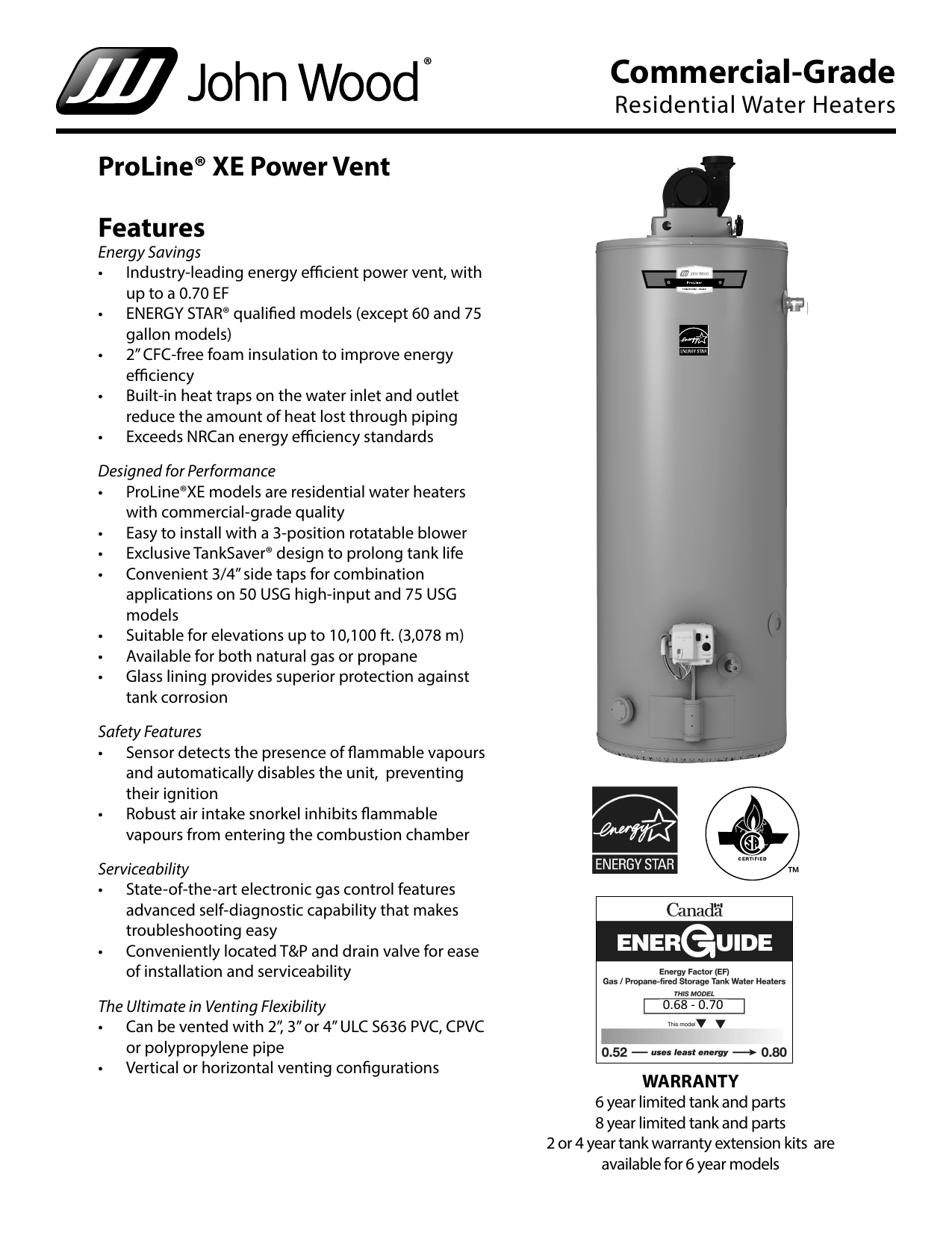 Spec Sheet John Wood Manualzz