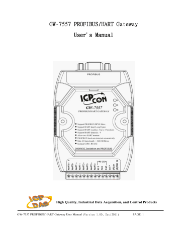 ICP DAS USA ICP CON GW-7557 User's Manual | Manualzz