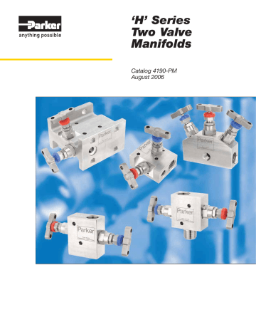 Series Two valve manifolds Manifold bracket support | Manualzz