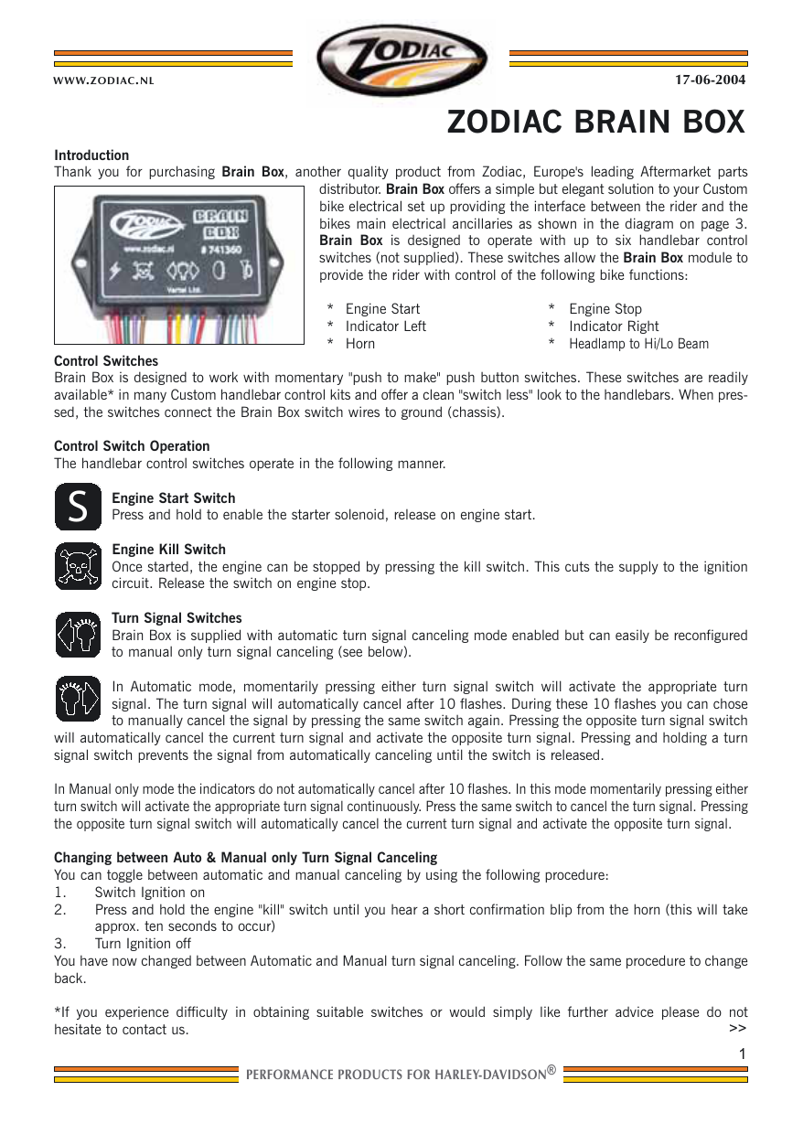 zodiac performance products for harley davidson