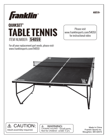 54059-Quikset Table Tennis Table-GoodSport | Manualzz