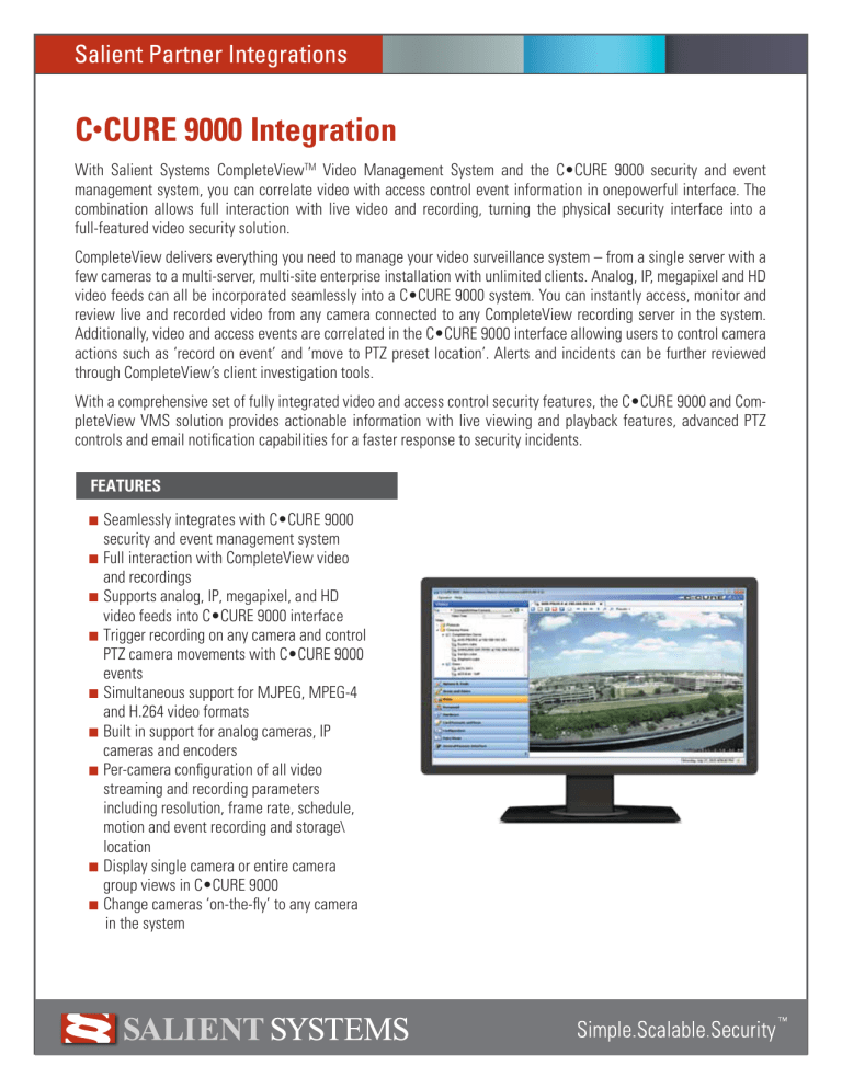 CCURE 9000 DATASHEETOct15 | Manualzz