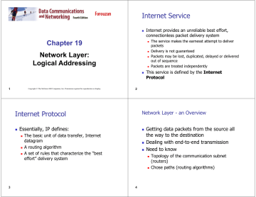 Chapter 19 Network Layer Logical Addressing Internet Service Manualzz