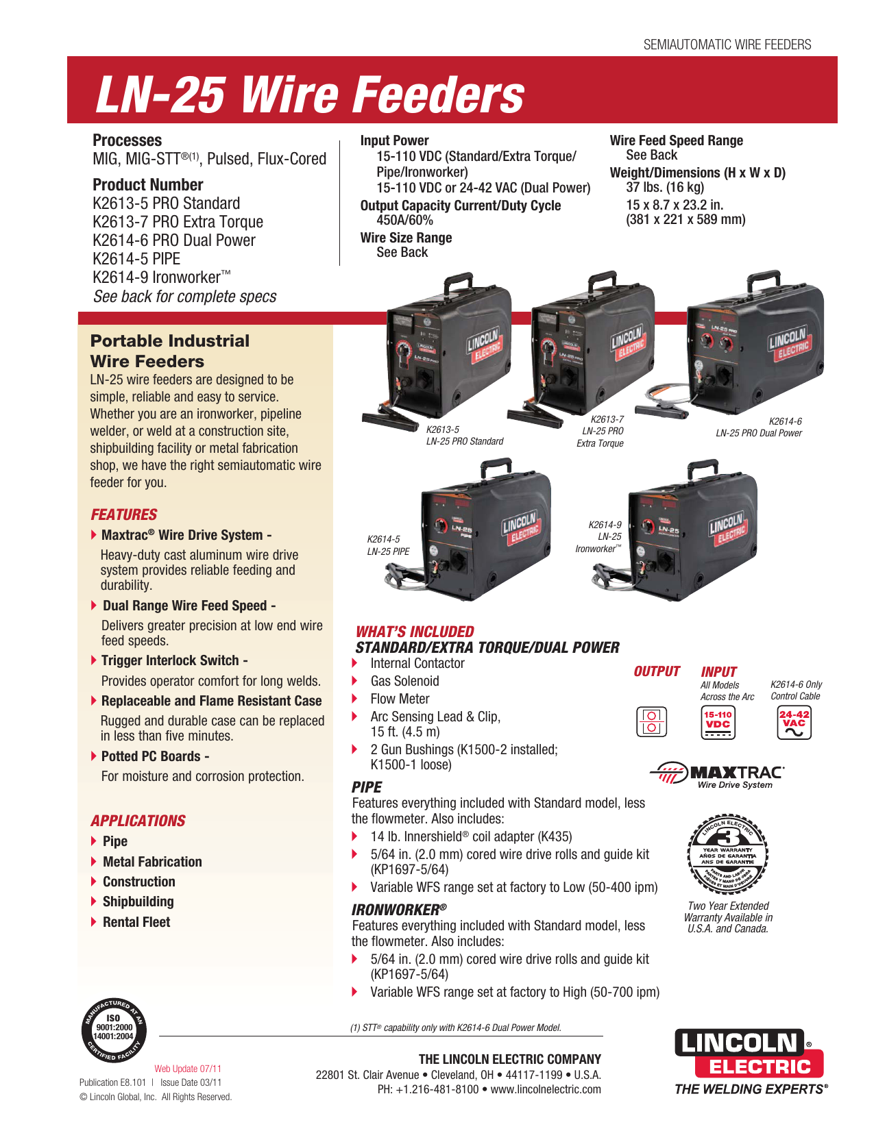 Ln 25 Wire Feeders Product Info Manualzz