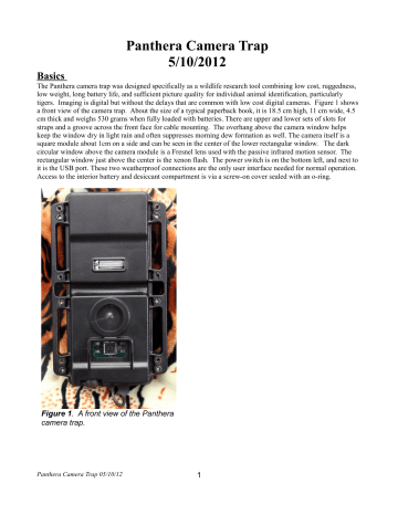 Panthera camera trap user manual | Manualzz