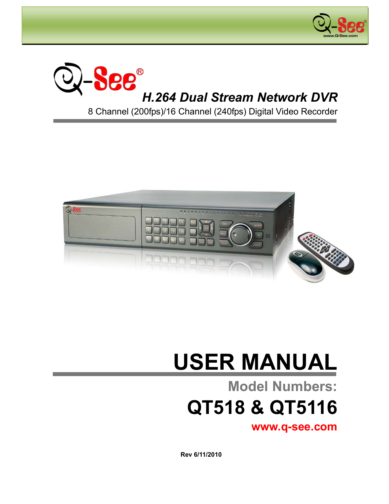 QSee QT5116 User manual Manualzz