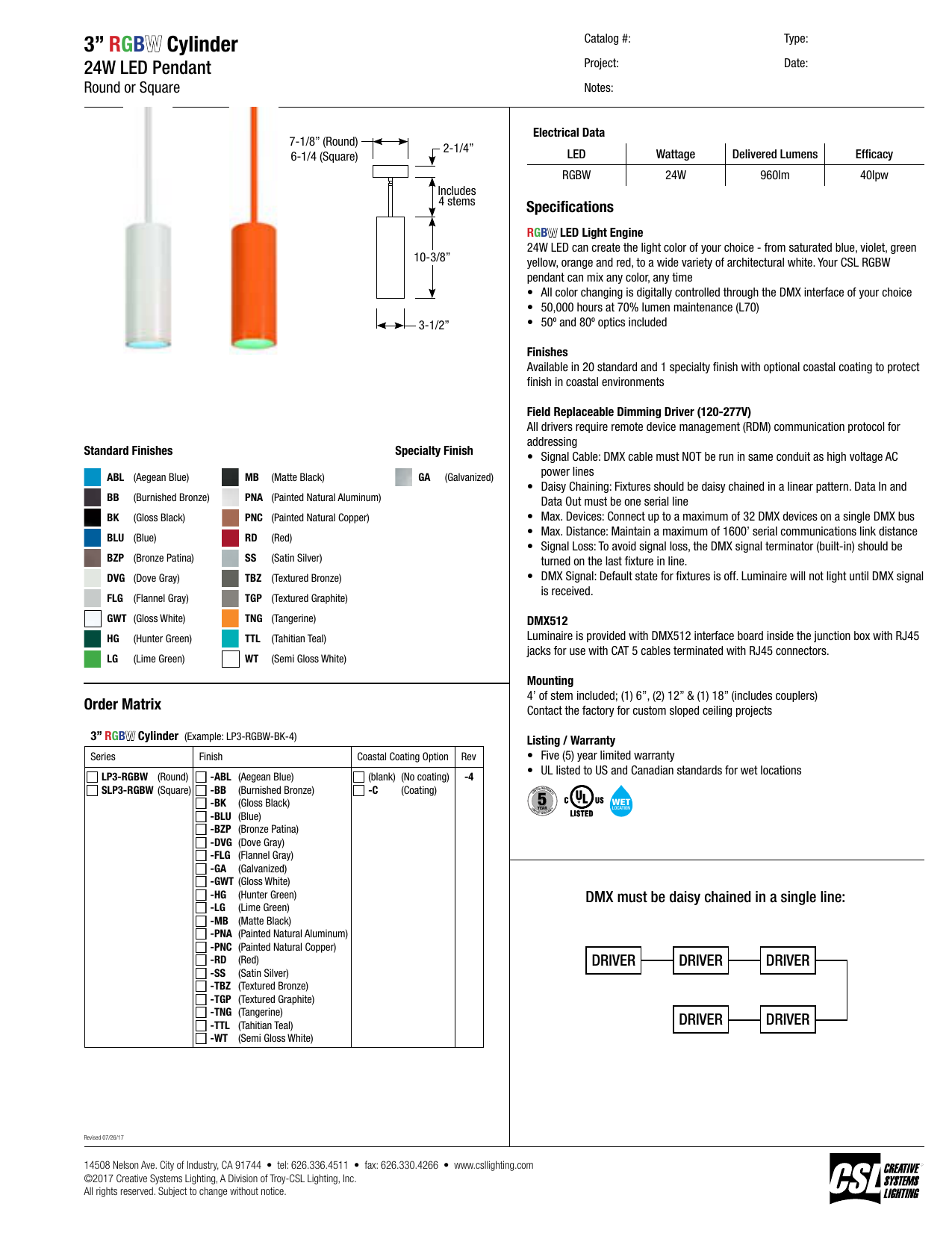 3 Rgbw Cylinder Creative Systems Lighting Manualzz Com