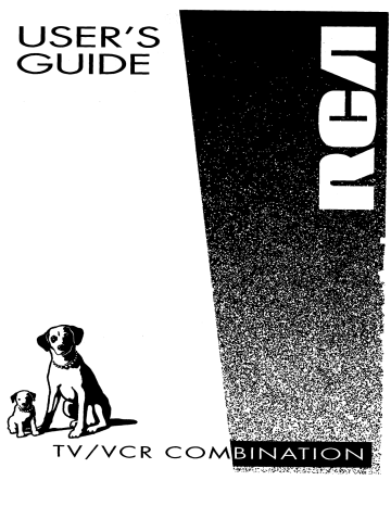 RCA TV/VCR combination User's Guide | Manualzz