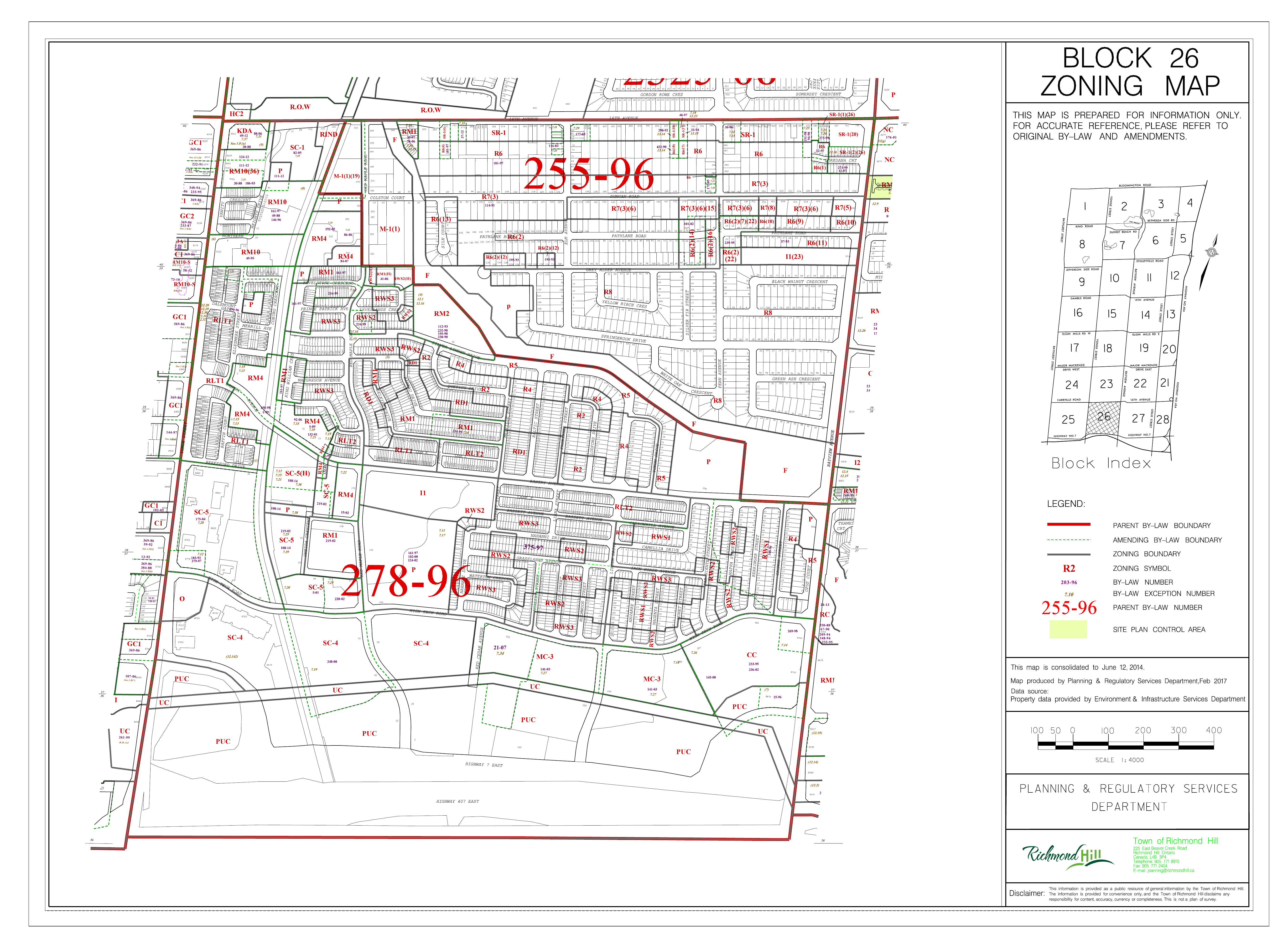 Richmond Hill Zoning Map Zoning Map - Town Of Richmond Hill | Manualzz