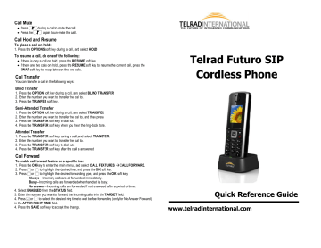 Telrad Futuro SIP Cordless Phone | Manualzz