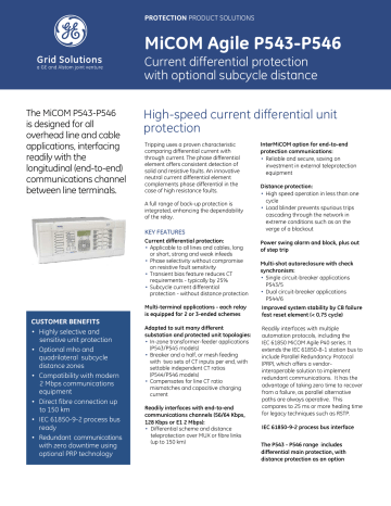 MiCOM Agile P543-P546 | Manualzz