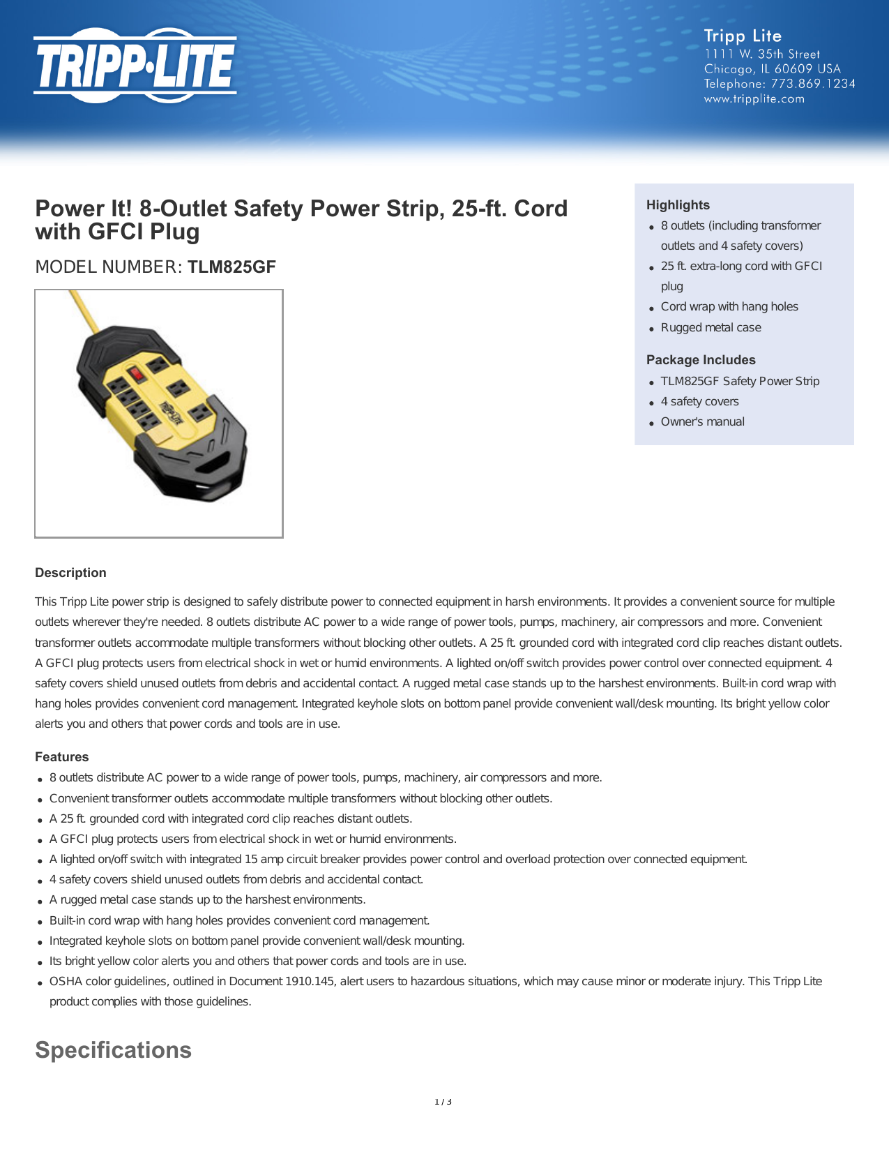 Gfci power strip wet Telegraph