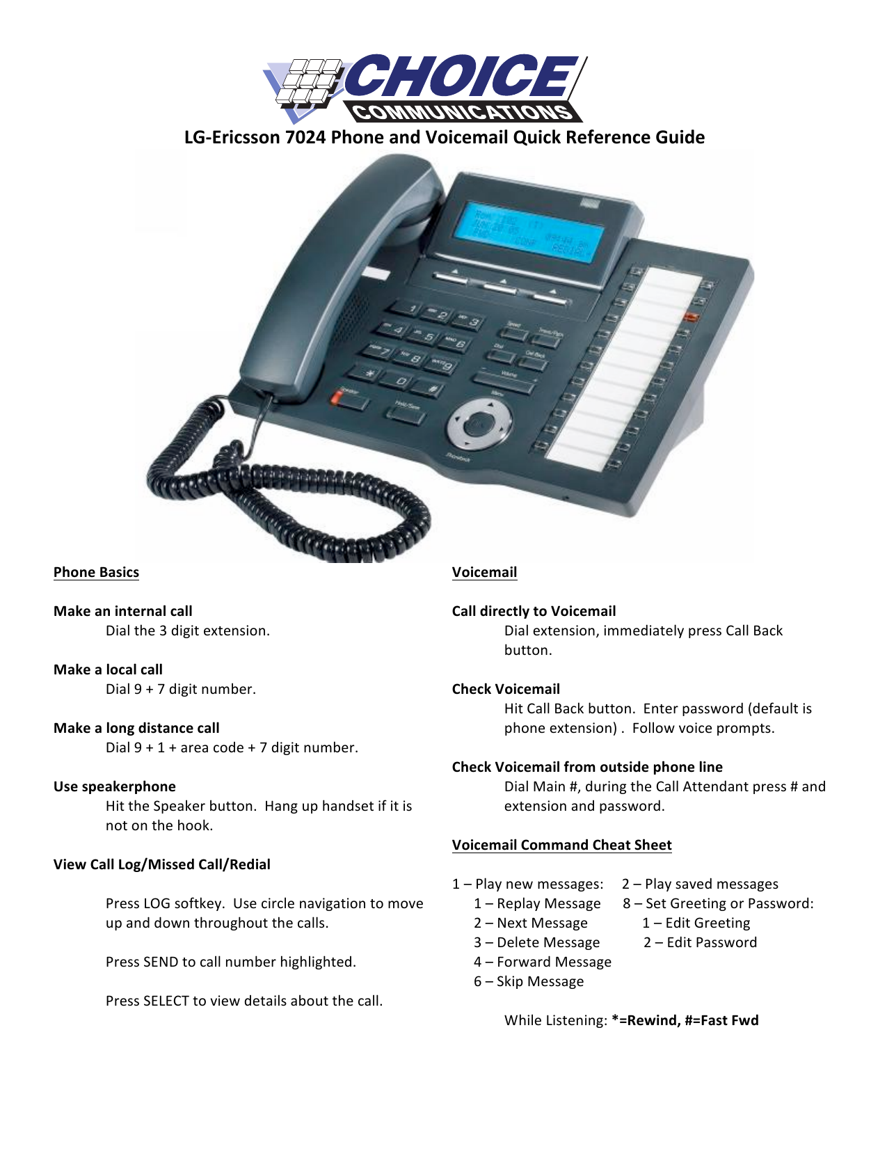 vertical sbx ip 320 voicemail setup