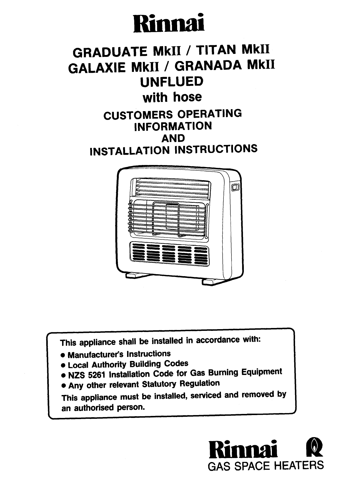 rinnai granada mk11 gas heater