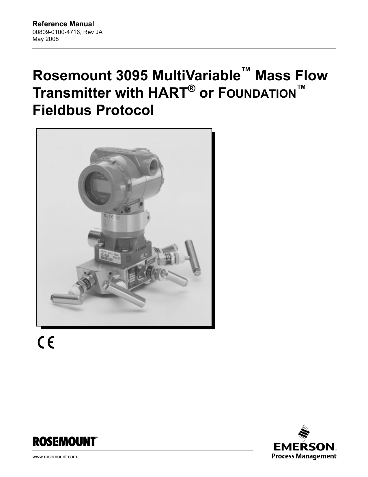 Rosemount 3095 Multivariable Mass Flow Transmitter With Hart Manualzz 8174