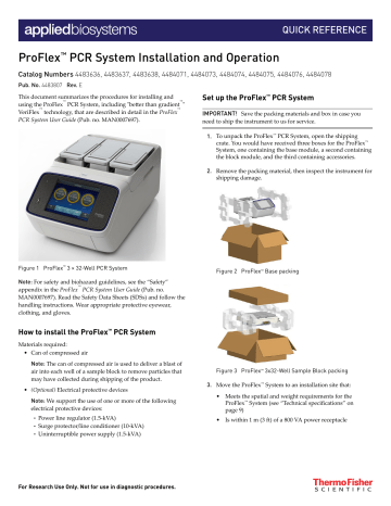 ProFlex PCR System Installation and Operation Quick Reference | Manualzz