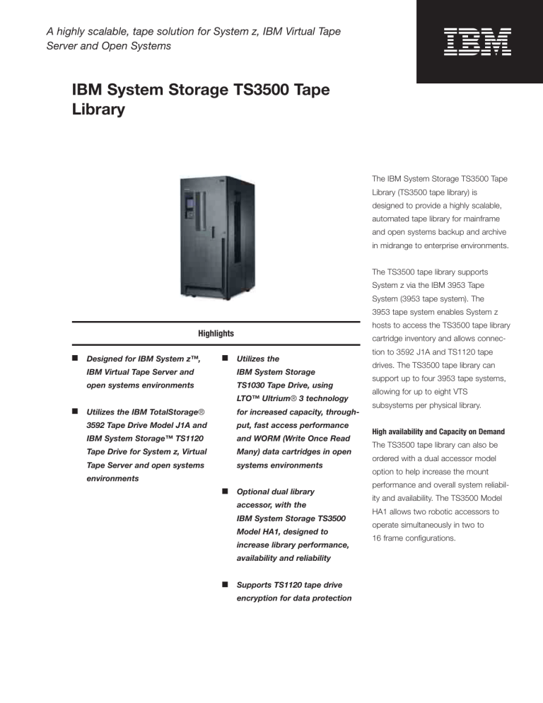 IBM System Storage TS3500 Tape Library Manualzz