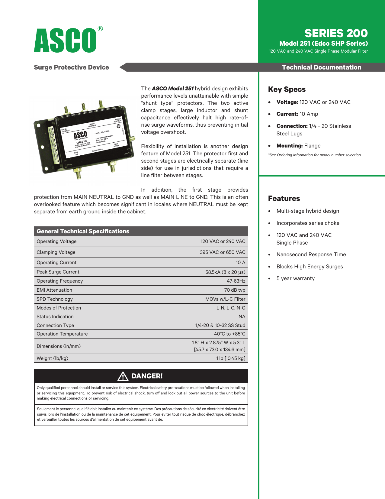 Asco Model 251 Data Sheet Manualzz