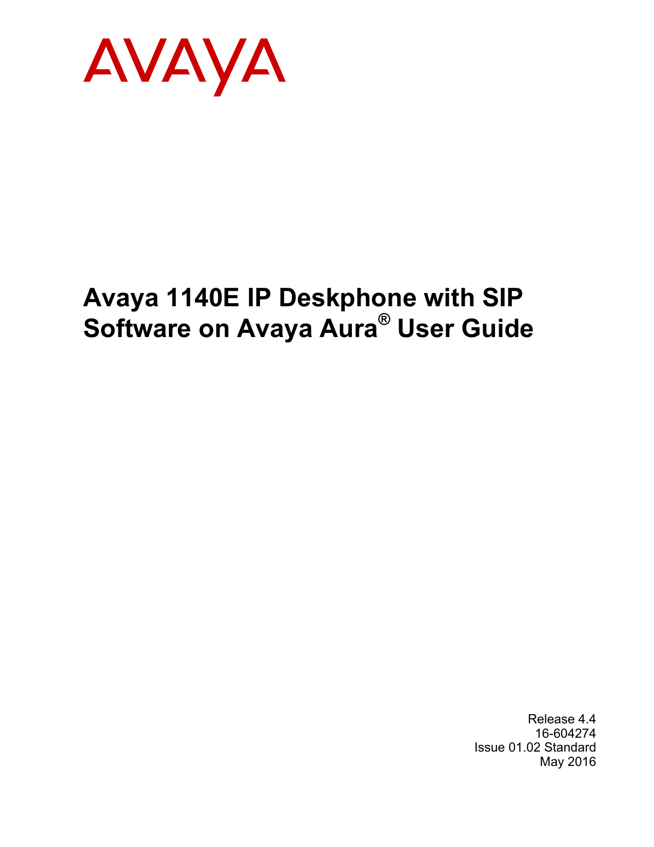Avaya 1140E IP Deskphone with SIP Software on Avaya Aura User | Manualzz