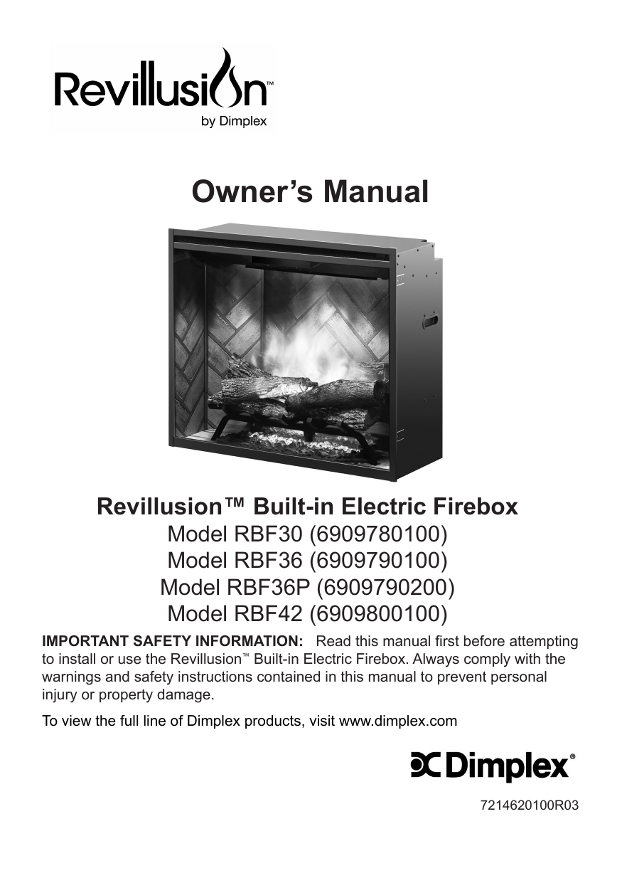 Dimplex Revillusion RBF42 Owner's Manual | Manualzz