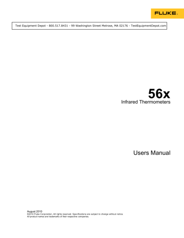 Fluke 56X User manual | Manualzz
