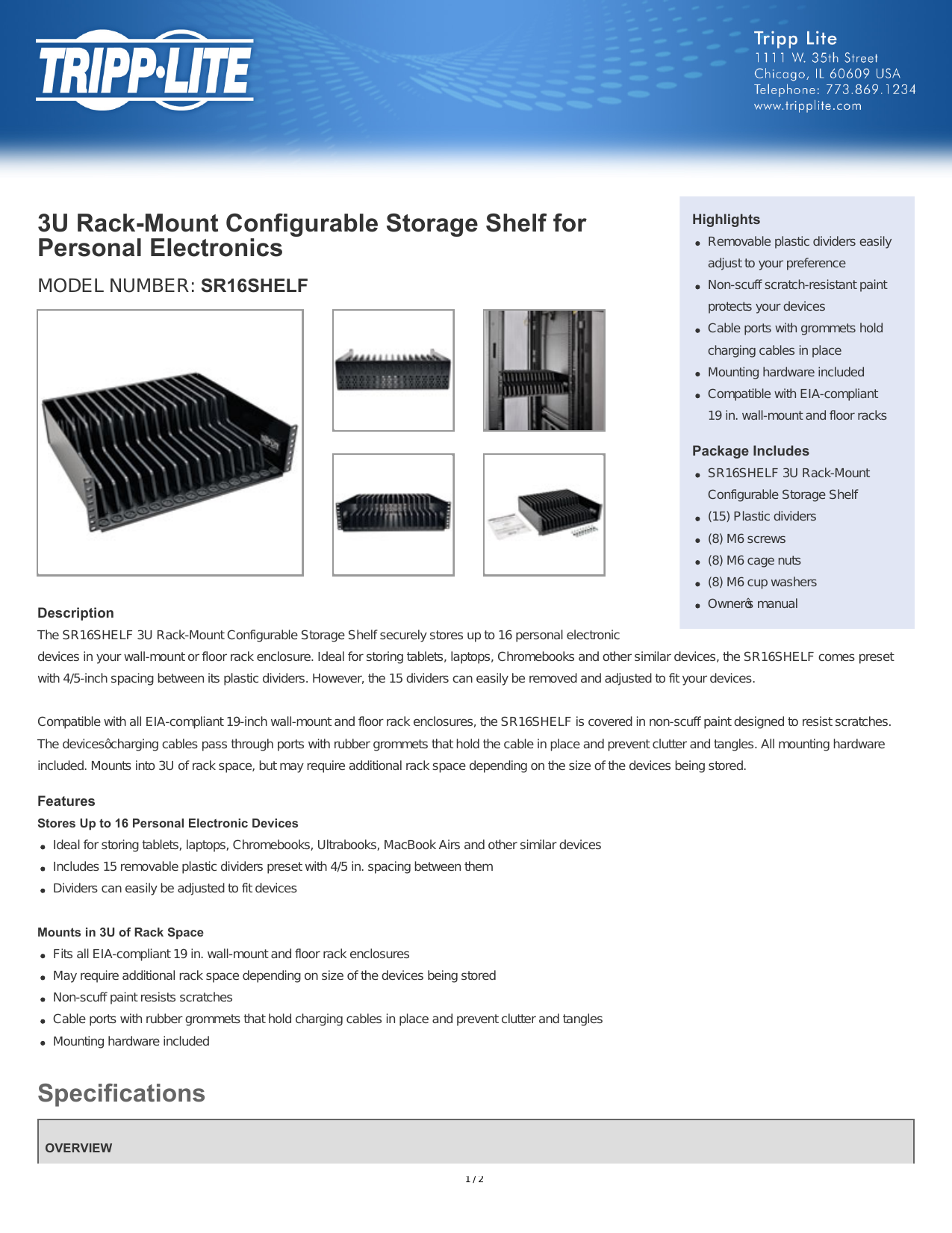 rack dividers plastic on 3u Rack Mount Configurable Storage Shelf For Personal Electronics Manualzz