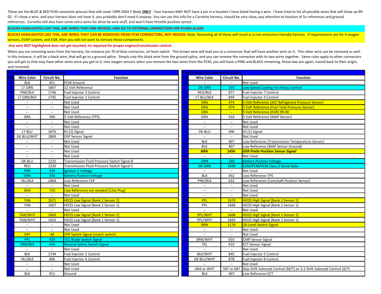 ls1 wiring.xlsx | Manualzz
