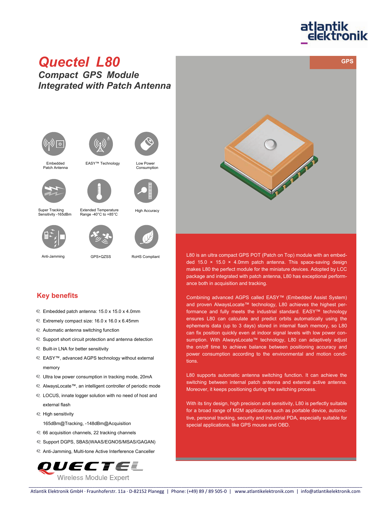 Quectel L80 - Atlantik Elektronik | manualzz com