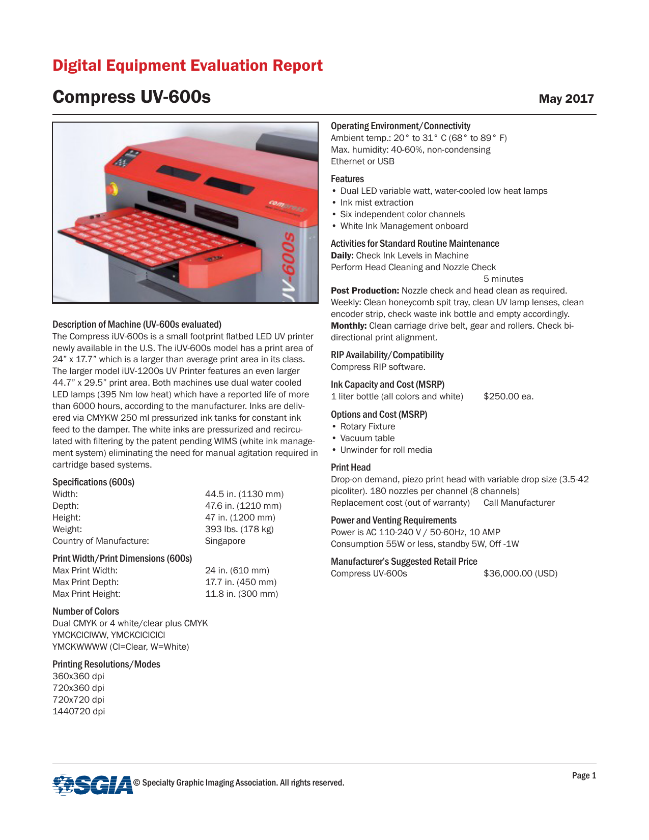 Compress UV-600s | Manualzz