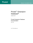 Pivotal Greenplum 5.0.0 Documentation
