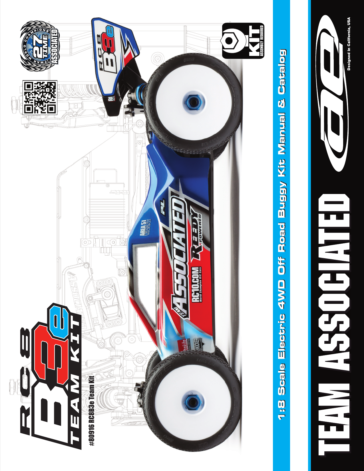 Team Associated RC Car Parts RC8B3 Chassis Brace 81032
