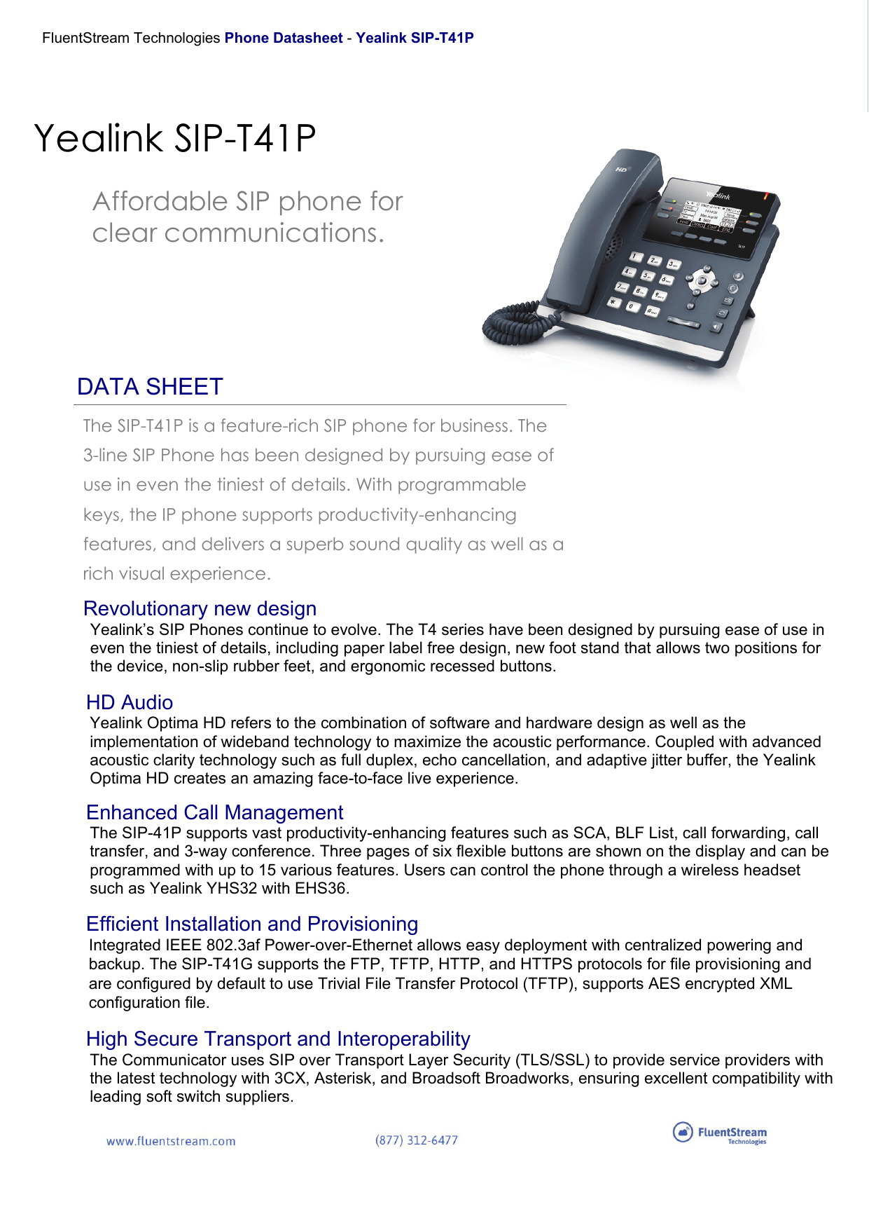 Yealink Sip T26p Datasheet Manualzz