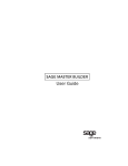 Sage Master Builder User Guide | AI Chat &amp; PDF Access