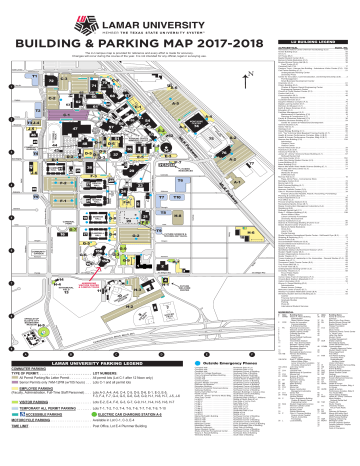 U Of U Parking Map Campus Parking Map - Lamar University Police | Manualzz