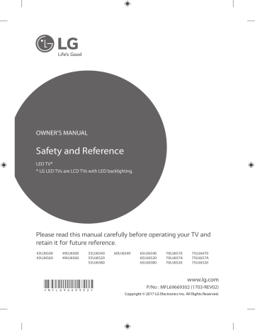 LG 55UJ6540 Owner's Manual | Manualzz